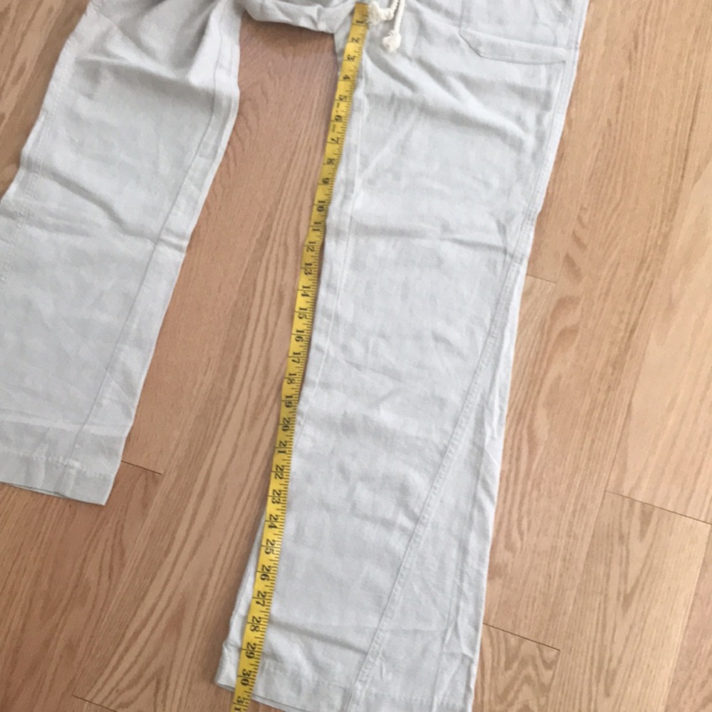 New! Roxy XS tan linen /cotton pants. - Picture 6 of 10